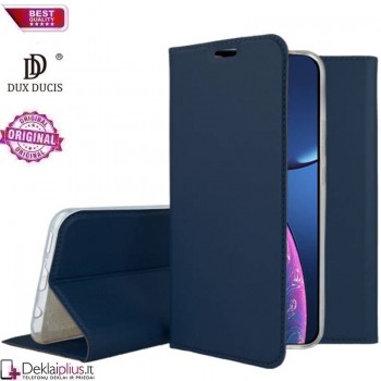 Dux Ducis dirbtinės odos viršelis - mėlynas (telefonui Apple Iphone 13 Pro)